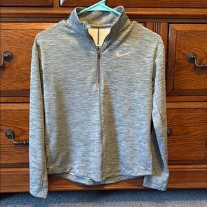 Nike Heather Gray Quarter-Zip Top Youth x-large